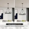 Lustre Tribesigns vintage noir, suspension à 6 ampoules Voir les images du produit 8