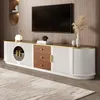 Televízna skrinka Merax z MDF s hnedým sklom, nízka Náhľad obrázku produktu 7