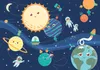 Vlies Fototapete - Happy Planets 200x140 cm Für Kinder Produktbild-Vorschau 5
