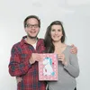 Mr. & Mrs. Panda Bild Einhorn Baby DIN A4 - Rot Pastell - Produktbild-Vorschau 3