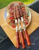 6 X Stabile Edelstahl Grillspiesse mit Holzgriff - 60 cm Produktbild-Vorschau 5
