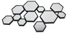 LOFT42 Hexa MultiWandspiegel - Hexagon - schwarz - 120x70cm Produktbild-Vorschau 1