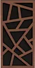 A rectangular acoustic panel with a geometric wooden lattice overlaying a black fabric. Náhľad obrázku produktu