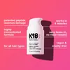 A product shot of K18 Leave-In Molecular Repair Hair Mask with descriptive text overlays. Náhľad obrázku produktu