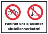 Aufkleber Fahrrad und E-Scooter abstellen verboten A8 Produktbild-Vorschau 1
