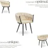 Set de chaises de salle à manger Astano velours design noué Voir les images du produit 3