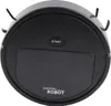 A black robot vacuum cleaner is shown from a top-down perspective against a white background. The vacuum has a circular shape with bristles extending from the sides and a prominent 'START' button on its surface. Text indicating 'SWEEPIN ROBOT' is visible n Náhled obrázku produktu