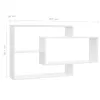 vidaXL Nástěnné police bílé 104x20x58,5 cm materiál na bázi Náhled obrázku produktu 11