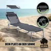 BigDean Sonnenliege klappbar mit Kopfkissen & Dach extra Produktbild-Vorschau 2