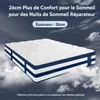 Matelas 160x200 cm, hauteur 26 cm, avec topper intégré, Voir les images du produit 6