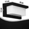LED Außenwandleuchte Modern 12W – Wandlampe Anthrazit – Produktbild-Vorschau 5