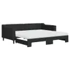 vidaXL Lit de jour extensible avec matelas noir 90x190 cm Voir les images du produit 1