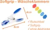 mucHome 60 Stück Softgrip Wäscheklammern Kluppen Produktbild-Vorschau 2