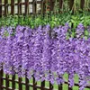 OKWISH 12 Pack künstliche Glyzinien Blumen, Girlande Produktbild-Vorschau 3