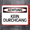 Kein Durchgang Warn- und Hinweisschild im modernen Design Produktbild-Vorschau 2