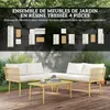 Outsunny Salon de jardin extérieur en résine tressée 5 Voir les images du produit 3