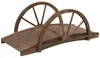 SUGIFT Gartenbrücke Tannenholz mit Rad-Handläufen, Produktbild-Vorschau 3