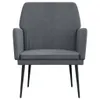Fotel The Living Store ciemnoszary 62x79x79 cm aksamitny Podgląd zdjęcia produktu 3