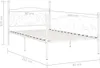 Bettgestell mit Lattenrost Weiß Metall 90 x 200 cm Produktbild-Vorschau 5