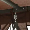vidaXL Pavillon Umwandelbare Schaukelbank Kaffeebraun Produktbild-Vorschau 4