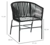 SUGIFT Gartenstuhl 2er Set Boho, Balkonstuhl mit Kissen, Produktbild-Vorschau 5