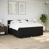 vidaXL Boxspringbett mit Matratze Schwarz 200x200 cm Stoff Produktbild-Vorschau 4