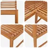 vidaXL Garten-Eckbank 140 cm Massivholz Akazie Anteprima dell’immagine prodotto 6
