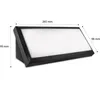 A product shot of a black outdoor wall light with dimensions indicated. Produktbild-Vorschau