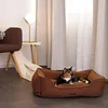 lionto Katzenkissen modernes Bett mit Plüsch-Innenfläche & Produktbild-Vorschau 2