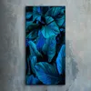 Küche Wohnzimmer Wand Leinwand Uhr 30x60 Gemälde Blüten Produktbild-Vorschau 2