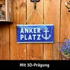 LANOLU Retro Blechschild Ankerplatz, geprägt gestanzt mit Produktbild-Vorschau 3