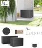 Collage of product images and marketing graphics for a garden storage box. Podgląd zdjęcia produktu