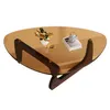 Vrygle Table Basse Ronde en Verre avec Pieds en Bois – Voir les images du produit 13