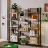 Regał Industrialny Stojący Jasny Brąz Loft Na Książki Podgląd zdjęcia produktu 7