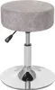 A studio shot of a gray adjustable stool with a chrome base. Anteprima dell’immagine prodotto