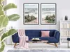 BILDPOSTER V RÁMU 53x73cm Diptych Sada 2 obrazů Boho Pláž Náhled obrázku produktu 3