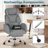 HOFFREE Ergonomiczne krzesło biurowe z kółkami, szerokie Podgląd zdjęcia produktu 4