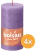 Bolsius - Rustik Stumpenkerzen - Lila - 4 Stück - 13 x 7 cm Produktbild-Vorschau 9