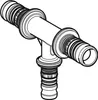 Geberit GE Mepla, T-kus, zúžený, mosadz, d20, 16, 20 mm, 1 Náhľad obrázku produktu 3