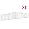 vidaXL Gabionen mit Hochbogen 5 Stk. 400x30x60/80 cm Produktbild-Vorschau 1