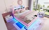 Lit tapissier 180 x 200 cm avec éclairage LED, ports USB et Voir les images du produit 14