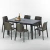 Poly Rattan Tisch Rechteckig mit 6 Bunten Polyrattan Produktbild-Vorschau 1