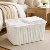 Plasticforte Waschekorb - 35 Liter - Rattan - weis - Produktbild-Vorschau 5