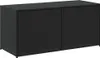 A black poly rattan storage box with two lids. Náhled obrázku produktu