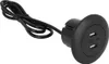 A black dual USB charging port with an attached cable, isolated on a white background. Voir les images du produit