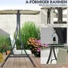 Outsunny Hollywoodschaukel mit verstellbarem Sonnendach, Produktbild-Vorschau 6