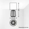 Briloner Lampe de chevet pied en céramique Ø13x27 cm Voir les images du produit 5