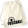 Huuraa Turnbeutel Fussball Ball 12 Liter Natural Baumwolle Produktbild-Vorschau 1