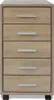 vidaXL Armoire de bureau à tiroirs sur roulettes 5 tiroirs Voir les images du produit 3