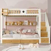 Lit superposé Sweiko, Riche espace de rangement, Cadre en Voir les images du produit 1